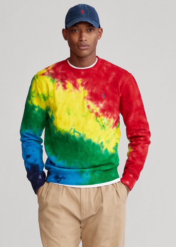 Polo Ralph Lauren Muške Dukserice Srbija - Polo Ralph Lauren Tie-Dye Terry  Sweatshirt Multicolor