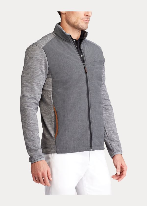 Ralph Lauren Jakne Serbia - Ralph Lauren Paneled Stretch Terry Jacket Sive  Muške